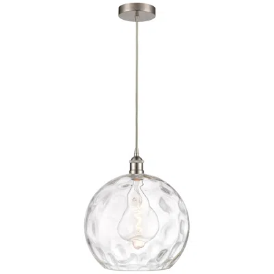 Innovations Lighting Athens 13" Wide Nickel And Water Glass Pendant