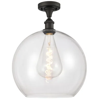 Innovations Lighting Athens  14" Led Semi-flush Mount - Oil Rubbed Bronze - Clear Shade