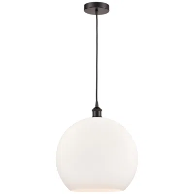 Innovations Lighting Athens 14" Oil Rubbed Bronze Pendant W/ Matte White Shade