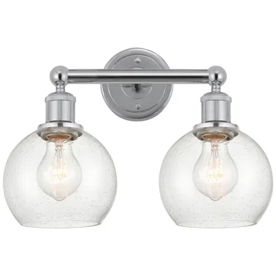 Innovations Lighting Athens 15" 2-light Polished Chrome Bath Light W/ Seedy Shade