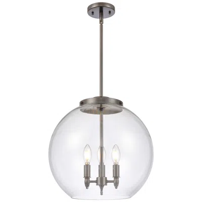 Innovations Lighting Athens 16" 3-light Oil Rubbed Bronze Pendant W/ Clear Shade