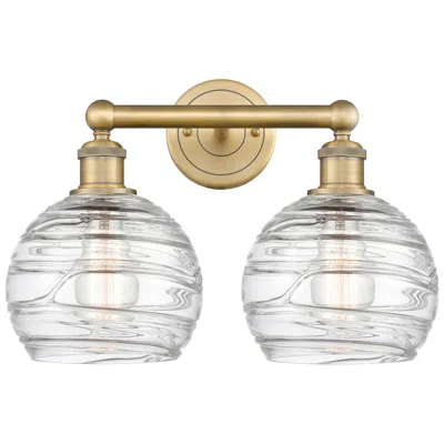 Innovations Lighting Athens 17" Wide 2 Light Brushed Brass Bath Vanity Light W/ Deco Swirl