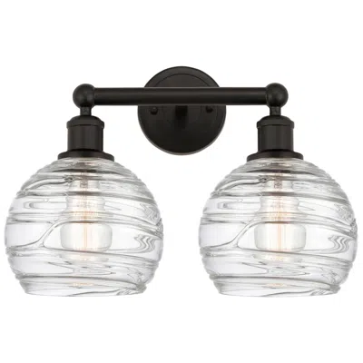 Innovations Lighting Athens 17"w 2 Light Oil Rubbed Bronze Bath Vanity Light W/ Deco Swirl