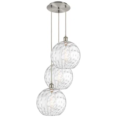 Innovations Lighting Athens 18 1/2"w Nickel Multi-light Pendant With Clear Water