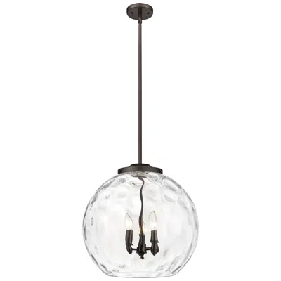 Innovations Lighting Athens 18" 3-light Oil Rubbed Bronze Pendant W/ Clear Water Glass Shad