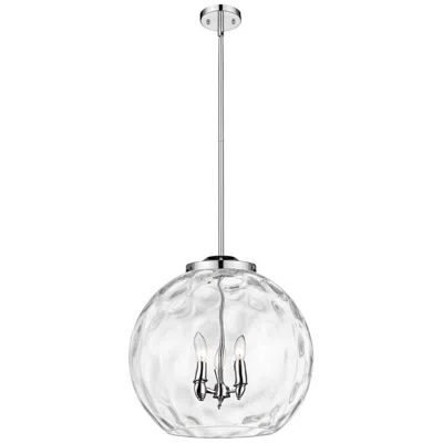Innovations Lighting Athens 18" 3-light Polished Chrome Pendant W/ Clear Water Glass Shade