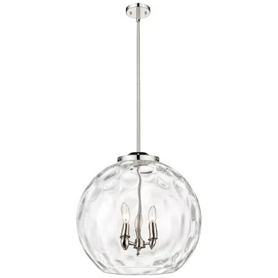 Innovations Lighting Athens 18" 3-light Polished Nickel Pendant W/ Clear Water Glass Shade