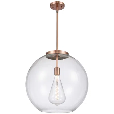 Innovations Lighting Athens 18" Antique Copper Pendant W/ Clear Shade