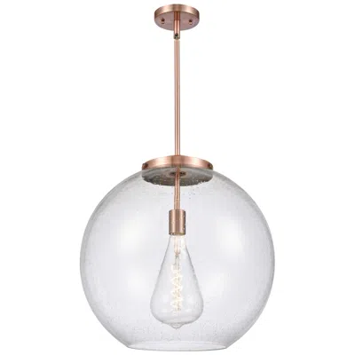 Innovations Lighting Athens 18" Antique Copper Seeded Glass Pendant