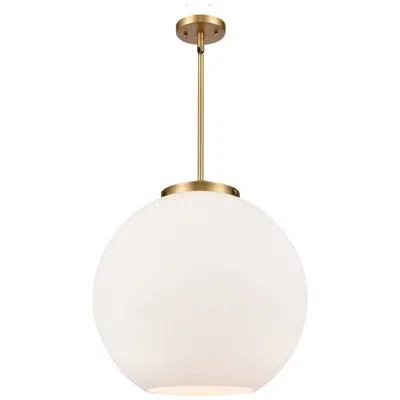 Innovations Lighting Athens 18" Brushed Brass Pendant W/ Matte White Shade