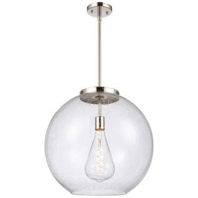 Innovations Lighting Athens 18" Polished Nickel Pendant W/ Seedy Shade