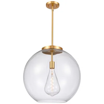 Innovations Lighting Athens 18.38" Satin Gold Pendant W/ Clear Shade