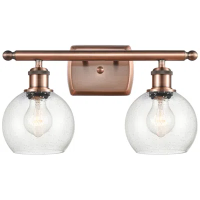 Innovations Lighting Athens 2 Light 16" Bath Light - Antique Copper - Seedy Shade