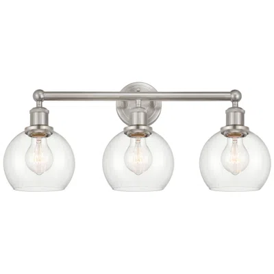 Innovations Lighting Athens 24" 3-light Brushed Satin Nickel Bath Light W/ Clear Shade