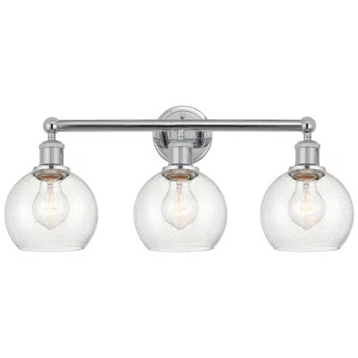 Innovations Lighting Athens 24" 3-light Polished Chrome Bath Light W/ Seedy Shade