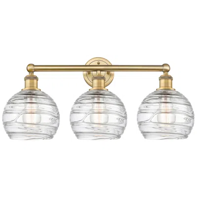 Innovations Lighting Athens 26" Wide 3 Light Brushed Brass Bath Vanity Light W/ Deco Swirl