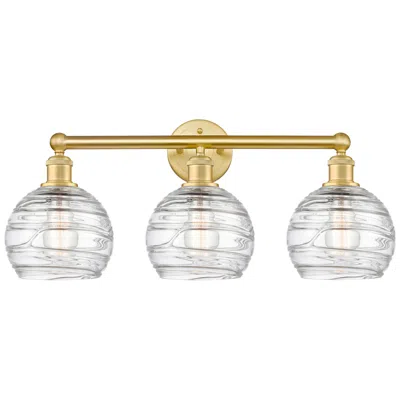 Innovations Lighting Athens 26" Wide 3 Light Satin Gold Bath Vanity Light With Deco Swirl S