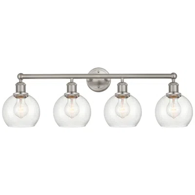 Innovations Lighting Athens 33" 4-light Brushed Satin Nickel Bath Light W/ Seedy Shade