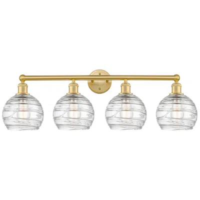 Innovations Lighting Athens 35" Wide 4 Light Satin Gold Bath Vanity Light With Deco Swirl S