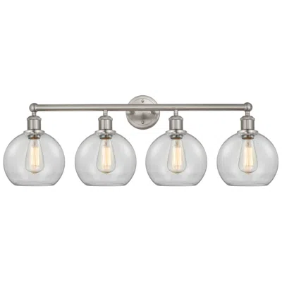 Innovations Lighting Athens 35" Wide 4 Light Satin Nickel Bath Vanity Light With Clear Shad