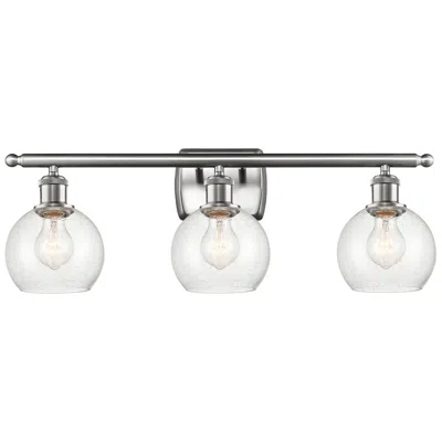 Innovations Lighting Athens 6" 3 Light 26" Led Bath Light - Brushed Satin Nickel - See