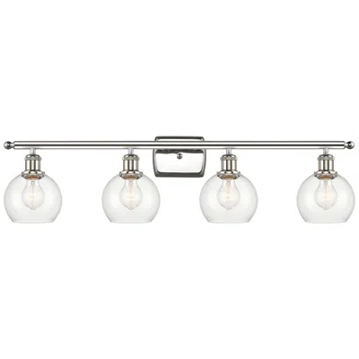 Innovations Lighting Athens 6" 4 Light 36" Bath Light - Polished Nickel - Clear Shade