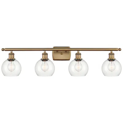 Innovations Lighting Athens 6" 4 Light 36" Led Bath Light - Brushed Brass - Clear Shad