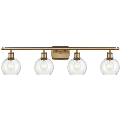 Innovations Lighting Athens 6" 4 Light 36" Led Bath Light - Brushed Brass - Seedy Shad