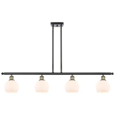 Innovations Lighting Athens 6" 4 Light 48" Island Light - Black Antique Brass  - Matte