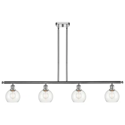 Innovations Lighting Athens 6" 4 Light 48" Island Light - Polished Chrome  - Clear Sha