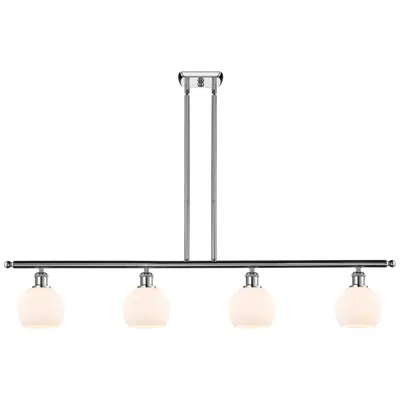 Innovations Lighting Athens 6" 4 Light 48" Island Light - Polished Chrome  - Matte Whi