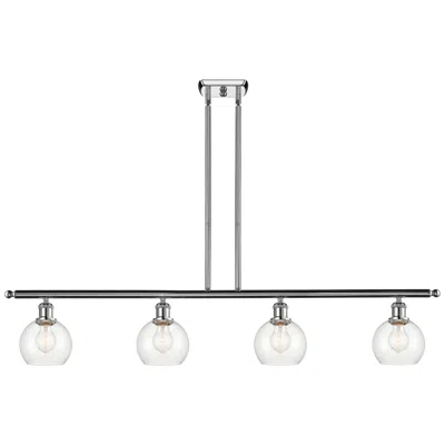 Innovations Lighting Athens 6" 4 Light 48" Led Island Light - Polished Chrome  - Clear