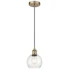 Innovations Lighting Athens 6" Antique Brass Mini Pendant W/ Seedy Shade In Gold