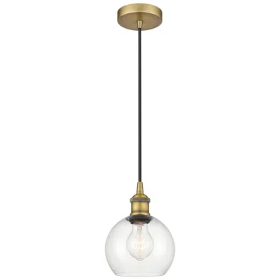Innovations Lighting Athens 6" Brushed Brass Mini Pendant W/ Clear Shade