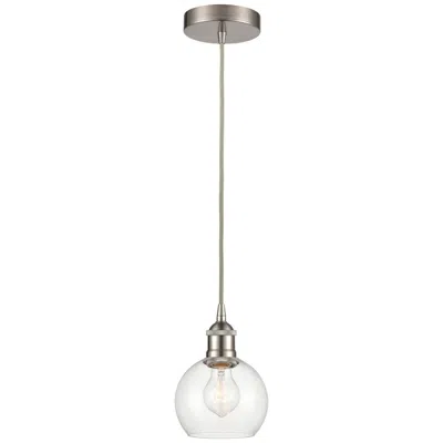 Innovations Lighting Athens 6" Brushed Satin Nickel Mini Pendant W/ Clear Shade