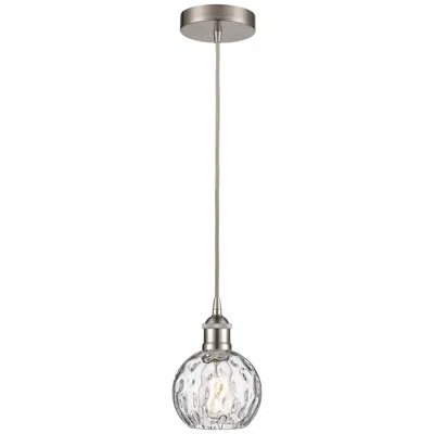 Innovations Lighting Athens 6" Brushed Satin Nickel Mini Pendant W/ Clear Water Glass Shade