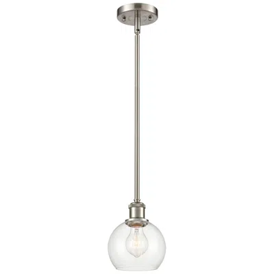 Innovations Lighting Athens 6" Led Mini Pendant - Brushed Satin Nickel - Clear Shade