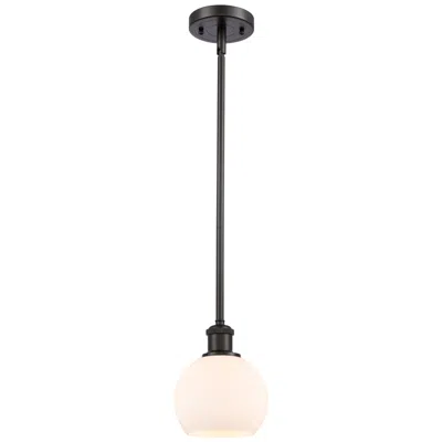 Innovations Lighting Athens 6" Led Mini Pendant - Oil Rubbed Bronze - Matte White Shade