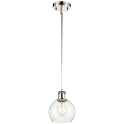 Innovations Lighting Athens 6" Mini Pendant - Polished Nickel - Clear Shade