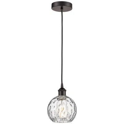 Innovations Lighting Athens 6" Oil Rubbed Bronze Mini Pendant W/ Clear Water Glass Shade
