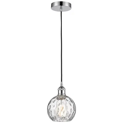 Innovations Lighting Athens 6" Polished Chrome Mini Pendant W/ Clear Water Glass Shade