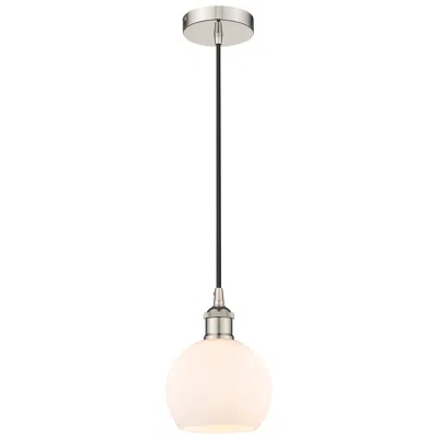 Innovations Lighting Athens 6" Polished Nickel Mini Pendant W/ Matte White Shade
