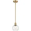 Innovations Lighting Athens 6"w Stem Hung Satin Gold Mini Pendant W/ Seedy Shade In Gold