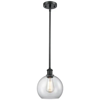 Innovations Lighting Athens 8" Mini Pendant Matte Black