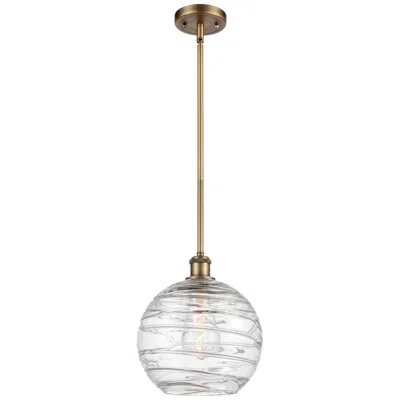 Innovations Lighting Athens Deco Swirl 10" Wide Brushed Brass Led Mini Pendant