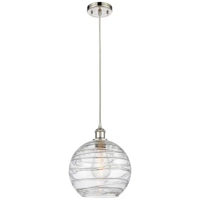 Innovations Lighting Athens Deco Swirl 10" Wide Polished Nickel Led Mini Pendant