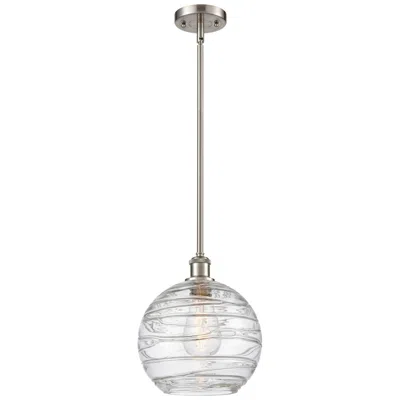 Innovations Lighting Athens Deco Swirl 10"w Brushed Satin Nickel Led Mini Pendant