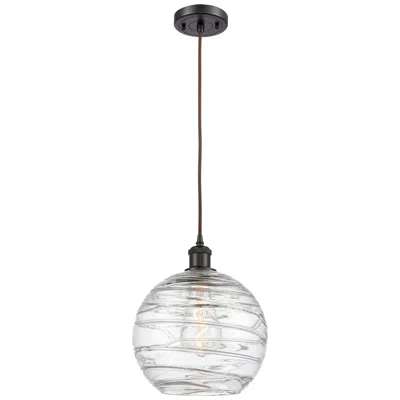Innovations Lighting Athens Deco Swirl 10"w Oil-rubbed Bronze Globe Mini Pendant