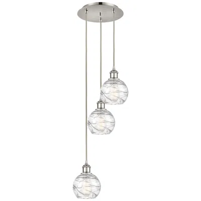 Innovations Lighting Athens Deco Swirl 12 1/2"w Polished Nickel Multi-light Pendant