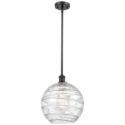 Innovations Lighting Athens Deco Swirl 12" Led Mini Pendant - Oil Rubbed Bronze - Clear